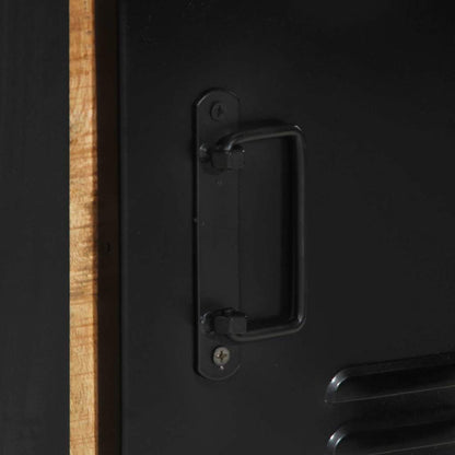 Armadio da Bagno con porta Marrone Legno massello di mango