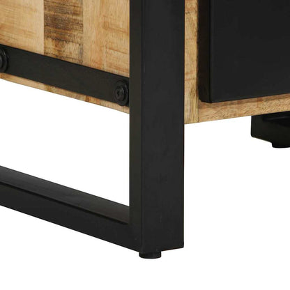 Armadio da Bagno con porta Marrone Legno massello di mango