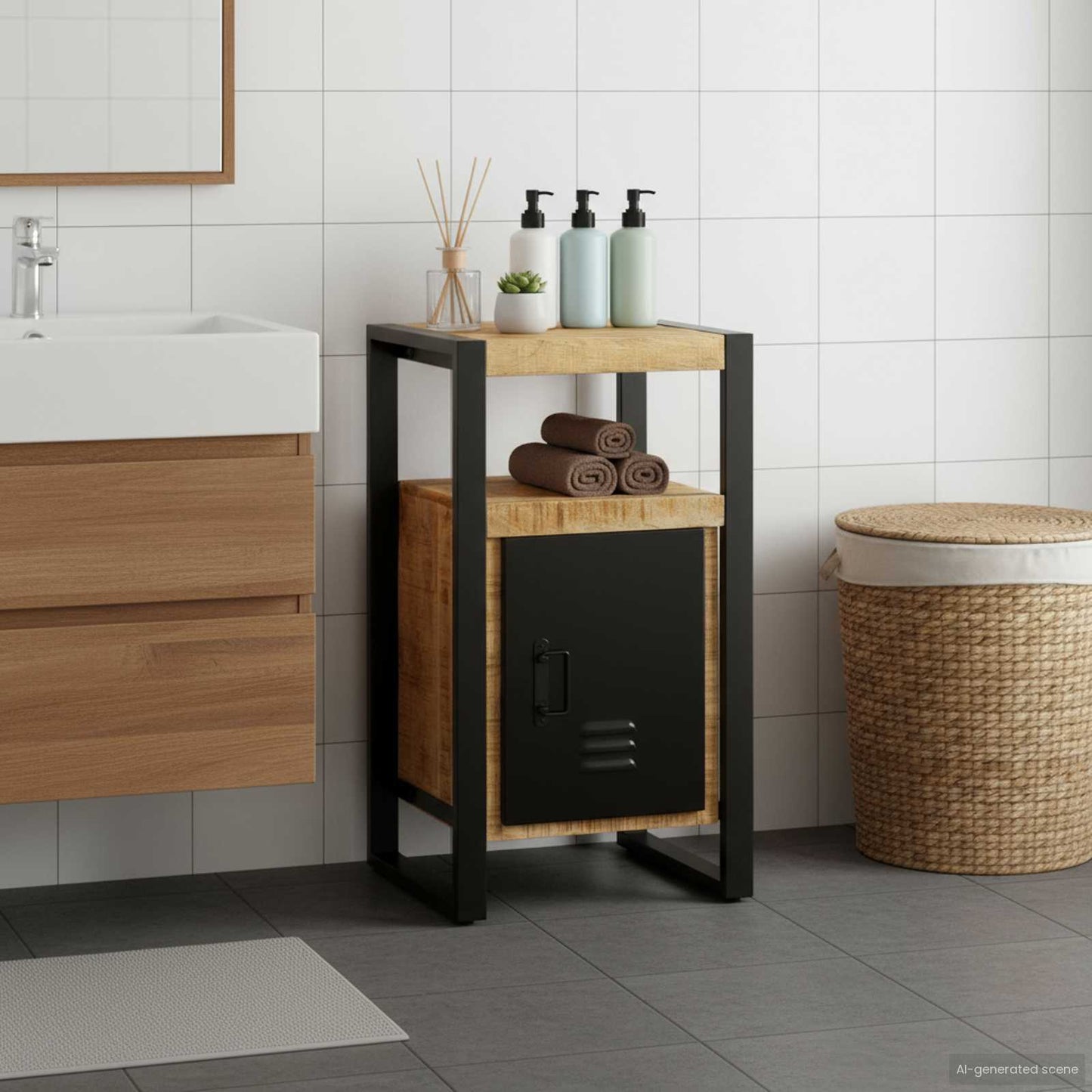 Mobile da Bagno Marrone 40 x 35 x 75 cm Legno di mango massello | homemem39