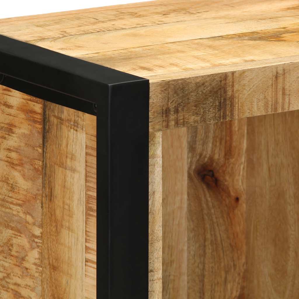 Mobiletto da Bagno 40x30x90 cm Legno Massello Mango Grezzo