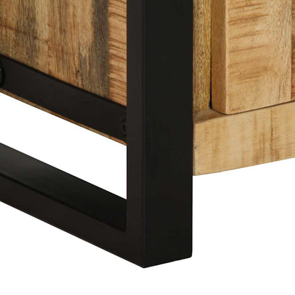 Mobiletto da Bagno 40x30x90 cm Legno Massello Mango Grezzo | homemem39