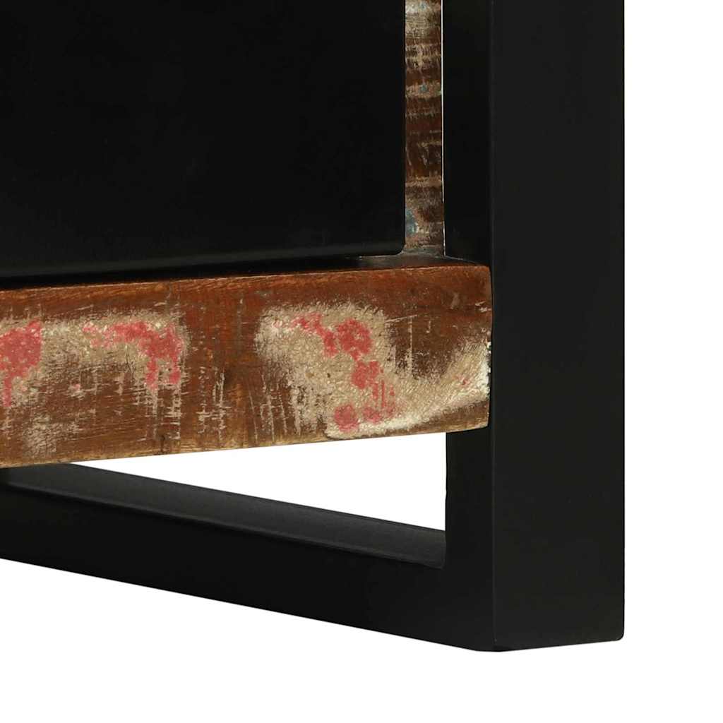 Mobiletto da Bagno con porta Marrone Legno massello di recupero