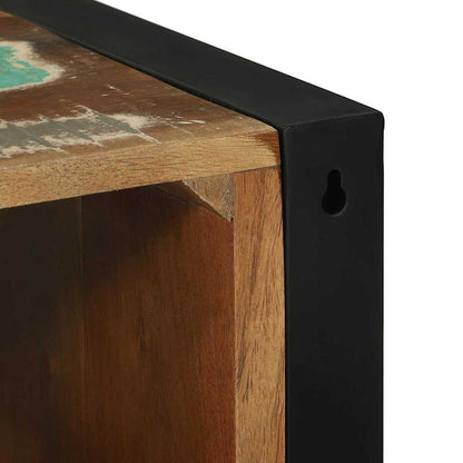 Mobiletto da Bagno con porta Marrone Legno massello di recupero