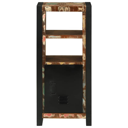 Mobiletto da Bagno con porta Marrone Legno massello di recupero