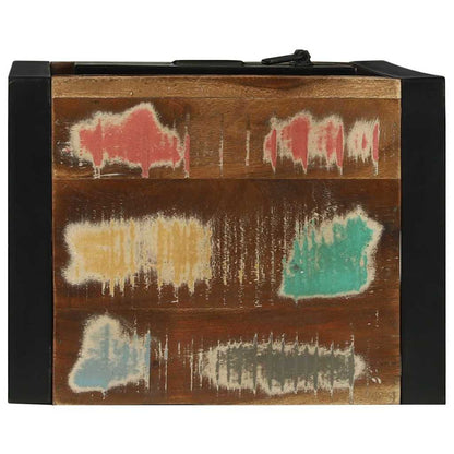 Mobiletto da Bagno con porta Marrone Legno massello di recupero