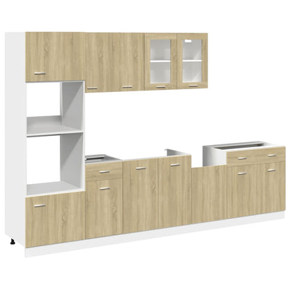 Set di Mobili Porta TV 7 pz Rovere Sonoma in Truciolato - homemem39