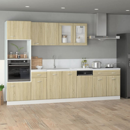 Set di Mobili Porta TV 7 pz Rovere Sonoma in Truciolato - homemem39