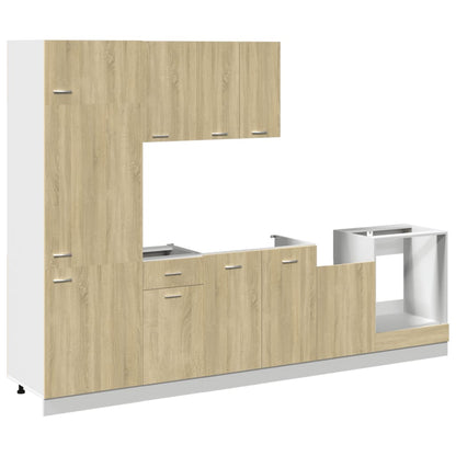 Set di Mobili Porta TV 7 pz “Lyon” Rovere Sonoma in Truciolato - homemem39