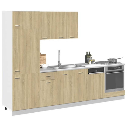 Set di Mobili Porta TV 7 pz “Lyon” Rovere Sonoma in Truciolato | homemem39
