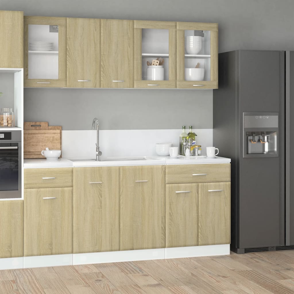 Set di Mobili Porta TV 4 pz Lyon Rovere Sonoma in Truciolato | homemem39