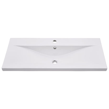 Set Mobili da Bagno 2 pz in Ceramica e Legno Multistrato | homemem39