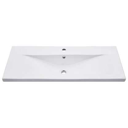 Set Mobili da Bagno 2 pz in Ceramica e Legno Multistrato | homemem39