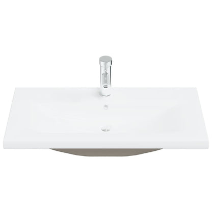 Set Mobili da Bagno 2 pz in Ceramica e Legno Multistrato | homemem39