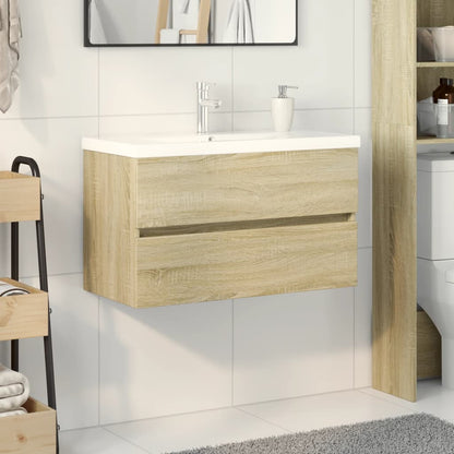 Set Mobili da Bagno 2 pz in Ceramica e Legno Multistrato | homemem39