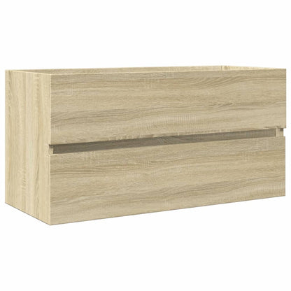 Set Mobili da Bagno 2 pz in Ceramica e Legno Multistrato