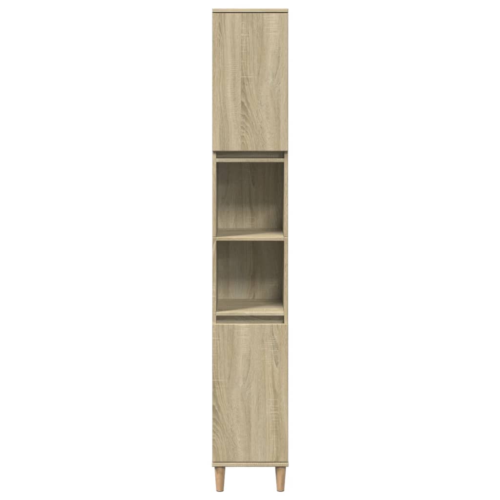 Set Mobili da Bagno 3 pz Rovere Sonoma in Legno Multistrato | homemem39