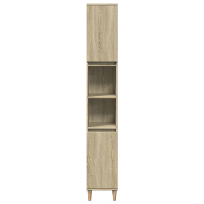 Set Mobili da Bagno 3 pz Rovere Sonoma in Legno Multistrato | homemem39
