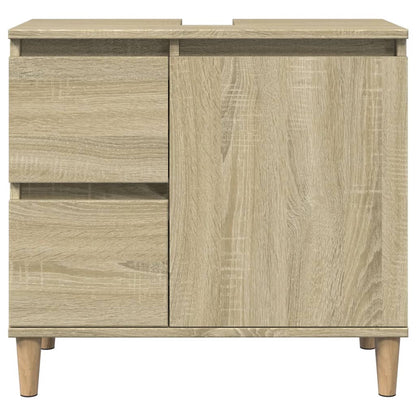 Set Mobili da Bagno 3 pz Rovere Sonoma in Legno Multistrato | homemem39