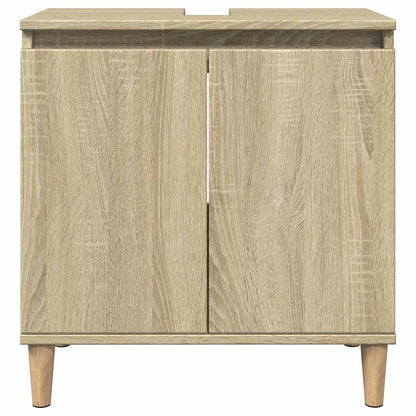 Set Mobili da Bagno 3 pz Rovere Sonoma in Legno Multistrato | homemem39
