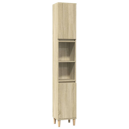 Set Mobili da Bagno 3 pz Rovere Sonoma in Legno Multistrato | homemem39