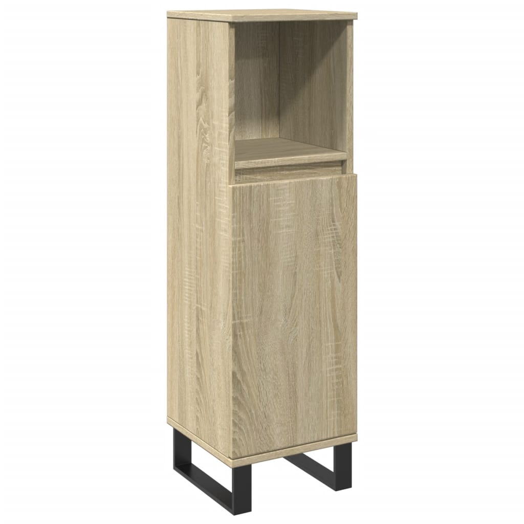 Set Mobili da Bagno 3 pz Rovere Sonoma in Legno Multistrato | homemem39