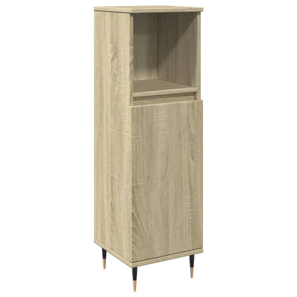 Set Mobili da Bagno 3 pz Rovere Sonoma in Legno Multistrato | homemem39