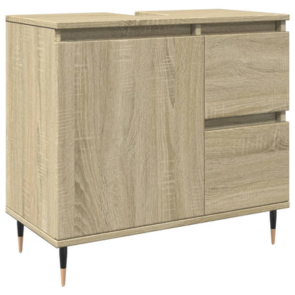 Set Mobili da Bagno 3 pz Rovere Sonoma in Legno Multistrato | homemem39