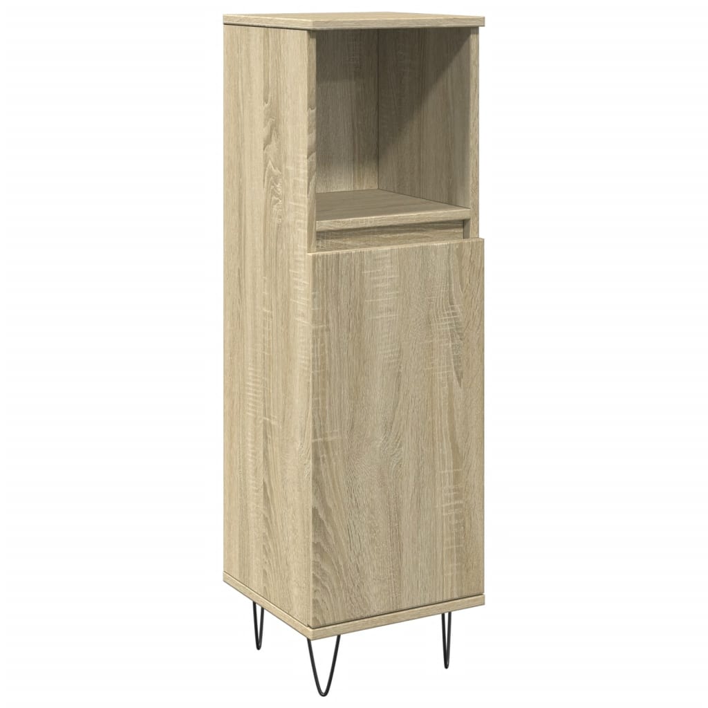 Set Mobili da Bagno 3 pz Rovere Sonoma in Legno Multistrato | homemem39