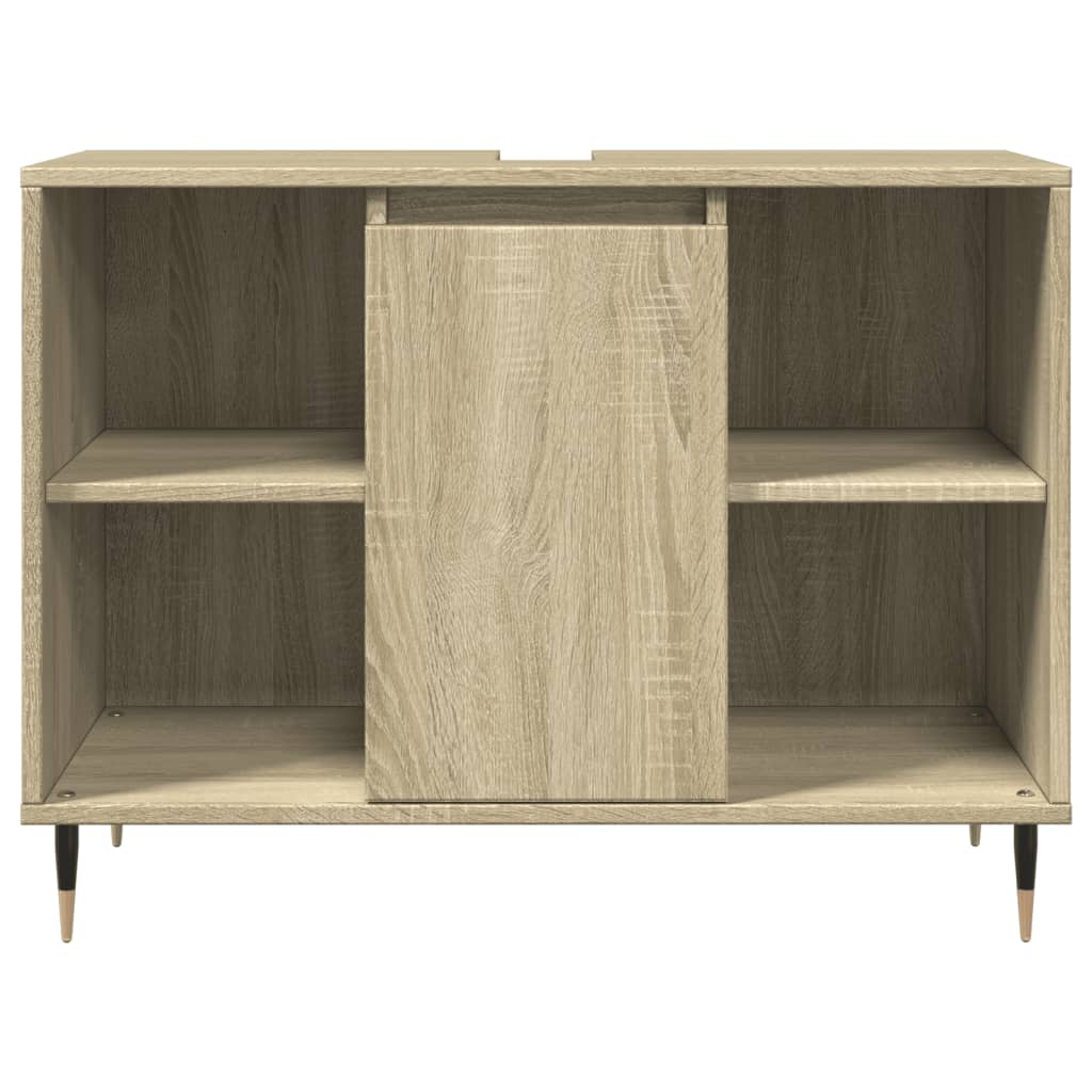 Set Mobili da Bagno 3 pz Rovere Sonoma in Legno Multistrato | homemem39
