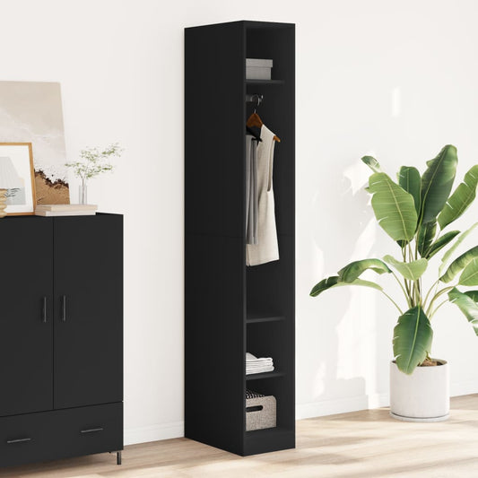 Armadio Nero 30x50x200 cm in Legno Multistrato - homemem39