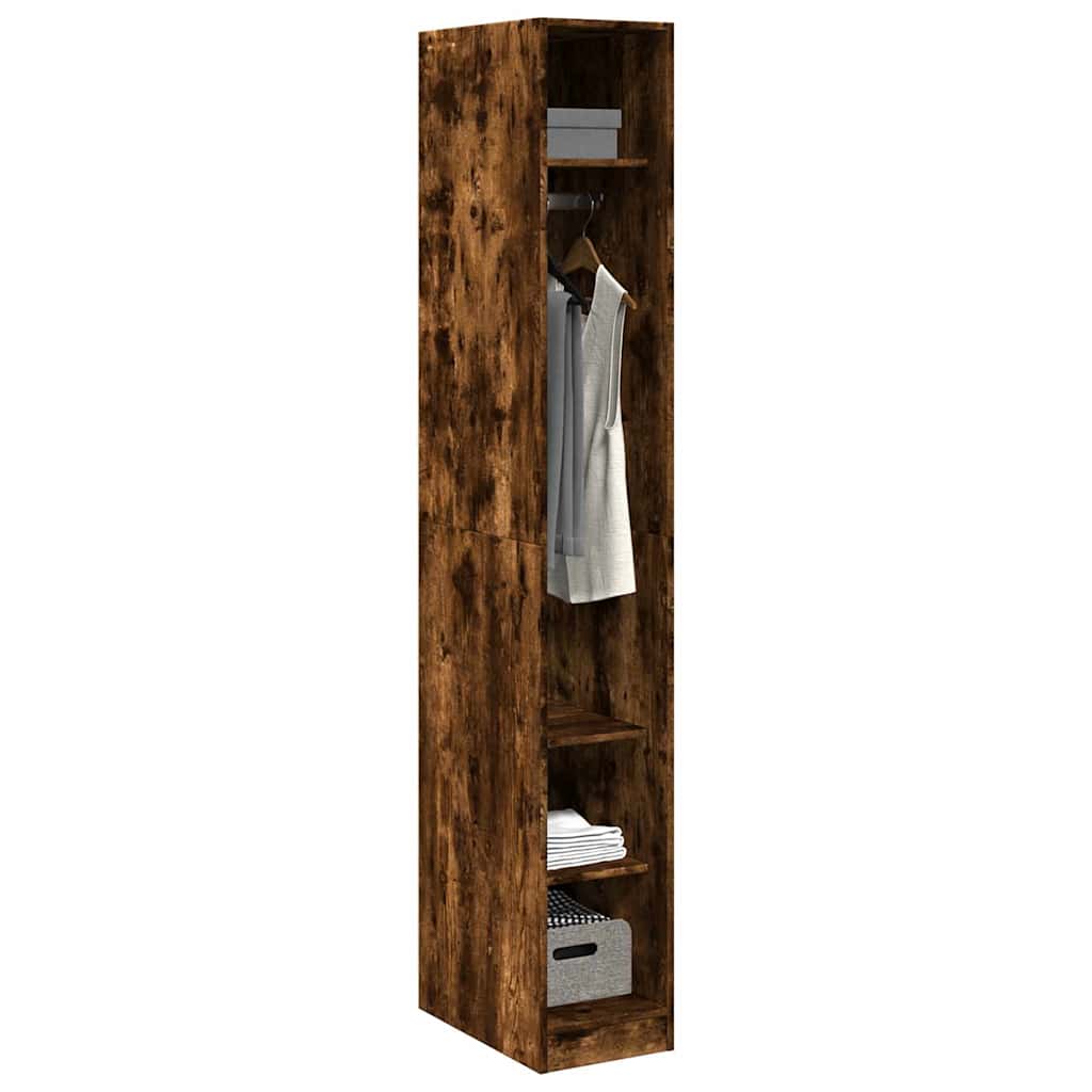 Armadio Rovere Fumo 30x50x200 cm in Legno Multistrato