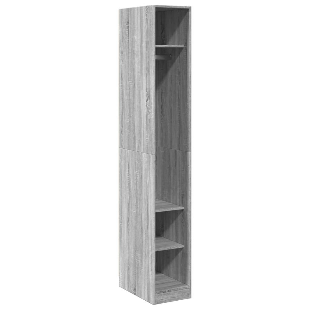 Armadio Grigio Sonoma 30x50x200 cm in Legno Multistrato - homemem39