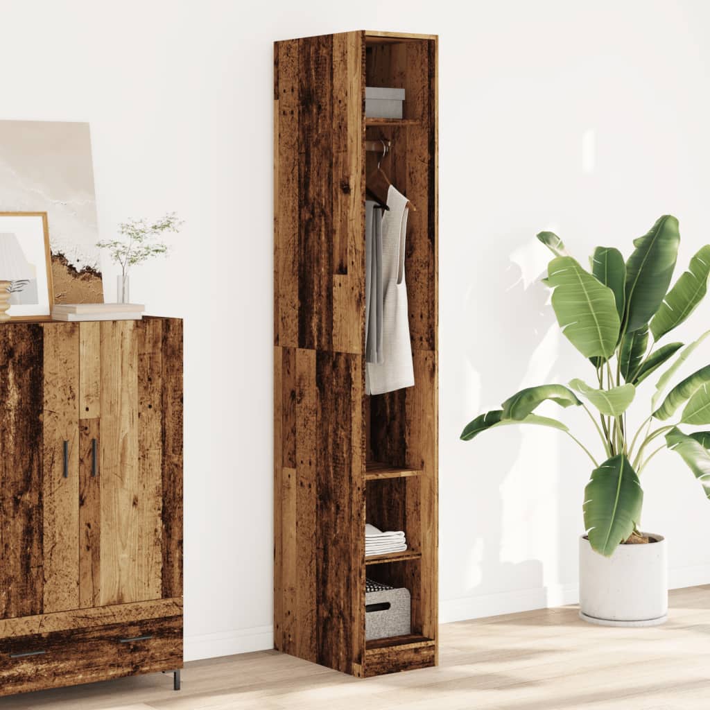 Armadio Legno Antico 30x50x200 cm in Legno Multistrato | homemem39
