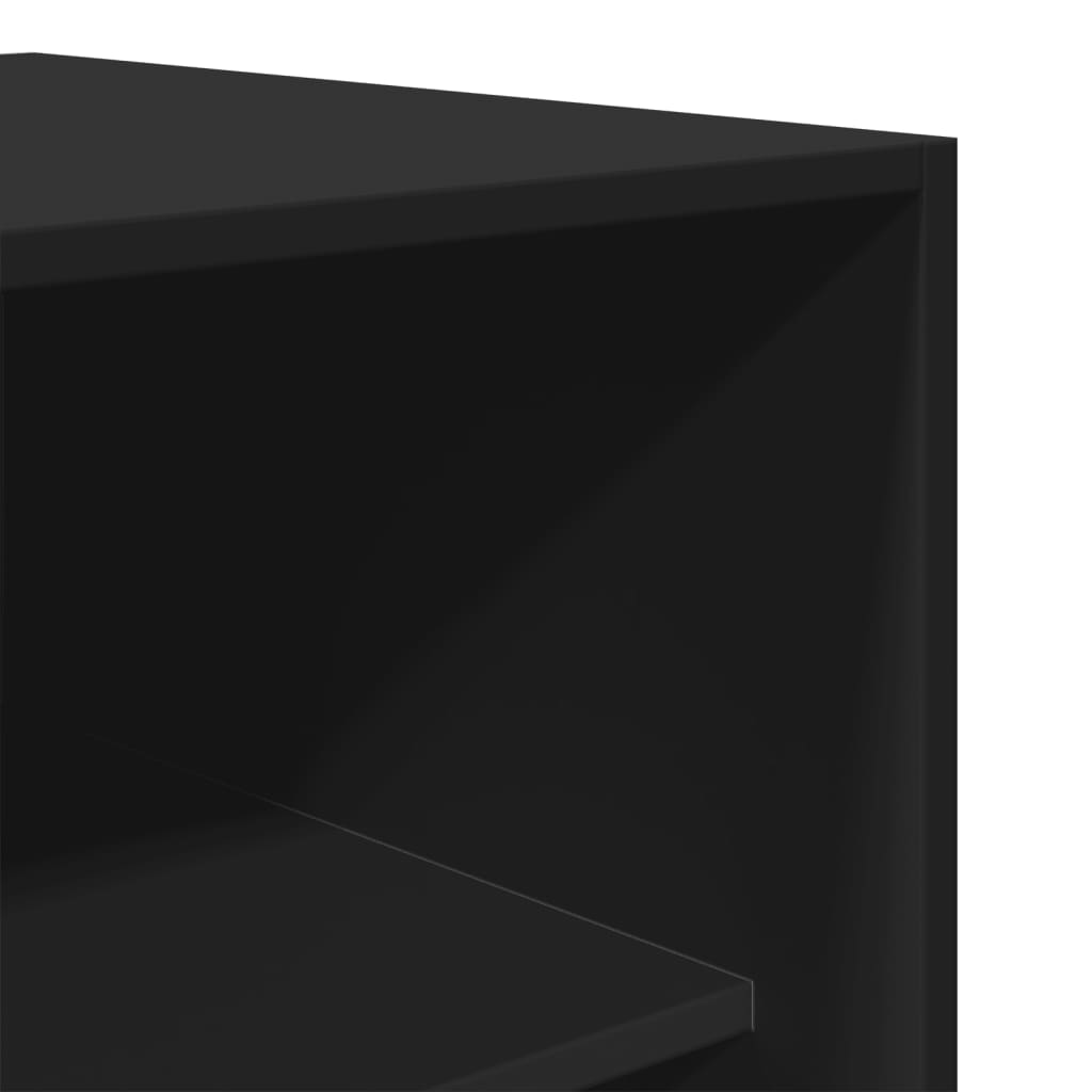 Armadio Nero 80x50x200 cm in Legno Multistrato - homemem39