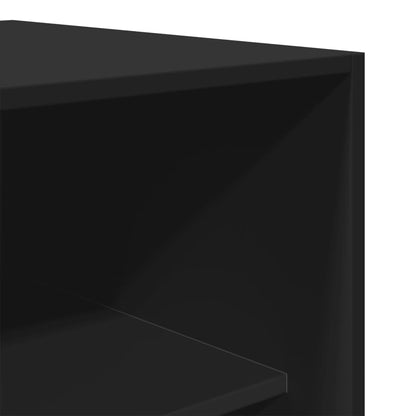 Armadio Nero 80x50x200 cm in Legno Multistrato - homemem39