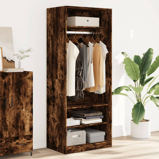 Armadio Rovere Fumo 80x50x200 cm in Legno Multistrato | homemem39
