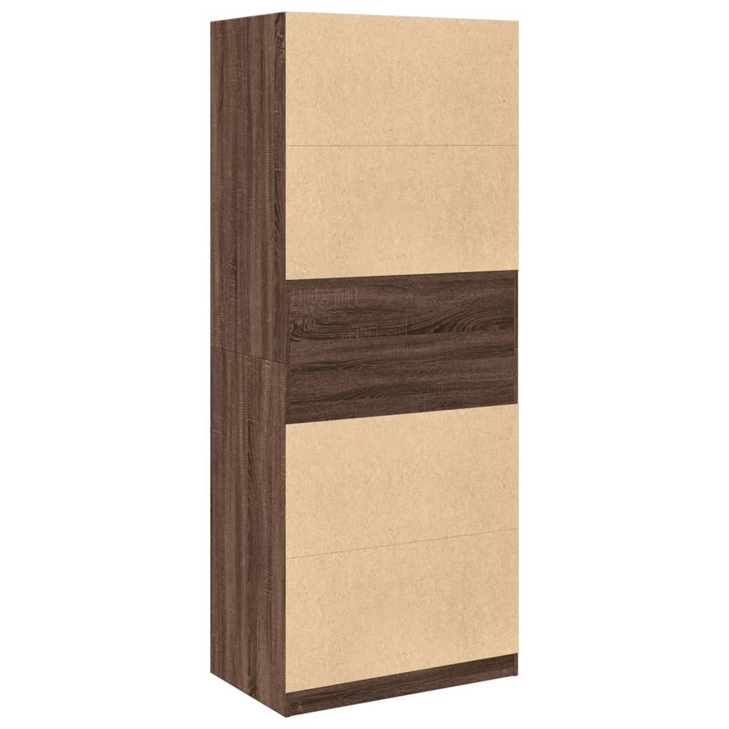 Armadio Rovere Marrone 80x50x200 cm in Legno Multistrato - homemem39