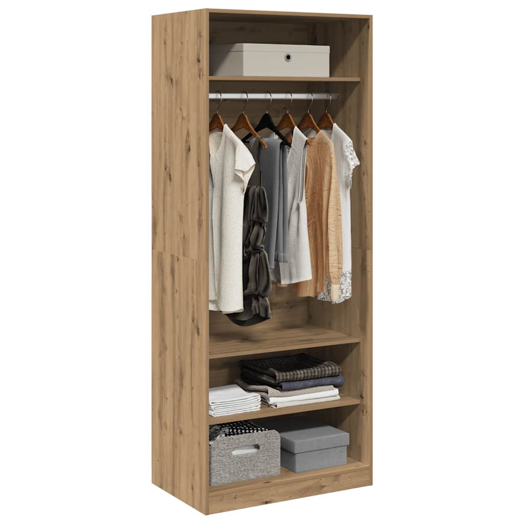 Armadio Rovere Artigianale 80x50x200 cm in Legno Multistrato - homemem39