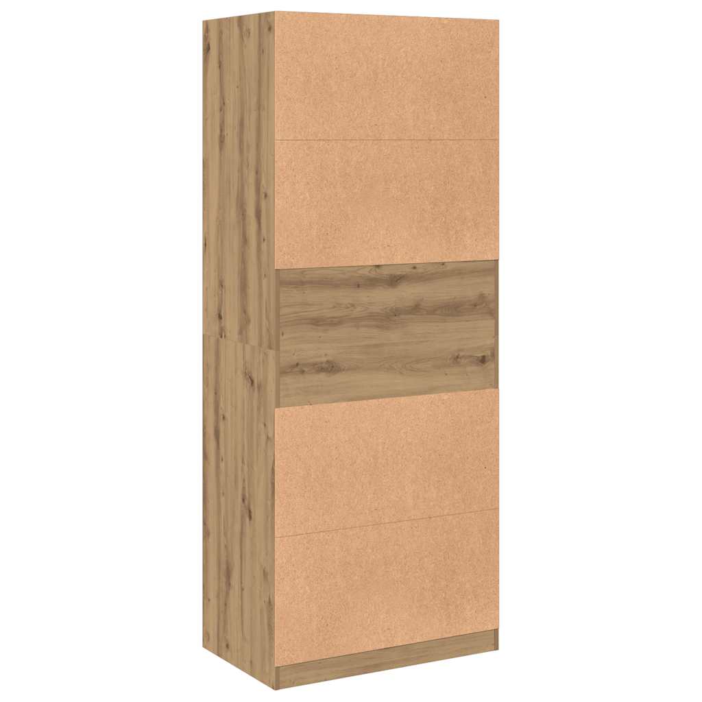 Armadio Rovere Artigianale 80x50x200 cm in Legno Multistrato - homemem39
