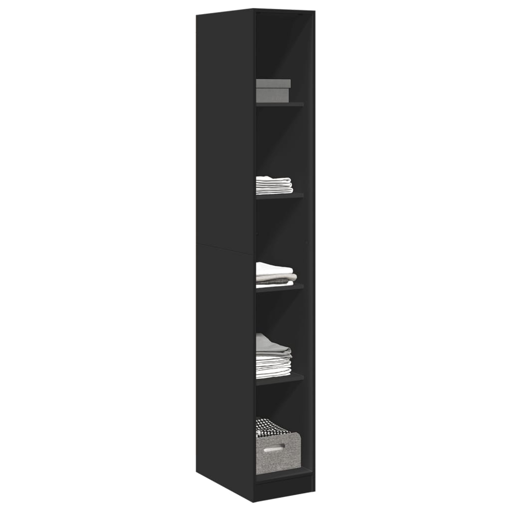 Armadio Nero 30x50x200 cm in Legno tecnico - homemem39
