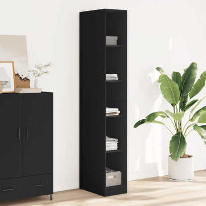 Armadio Nero 30x50x200 cm in Legno tecnico - homemem39