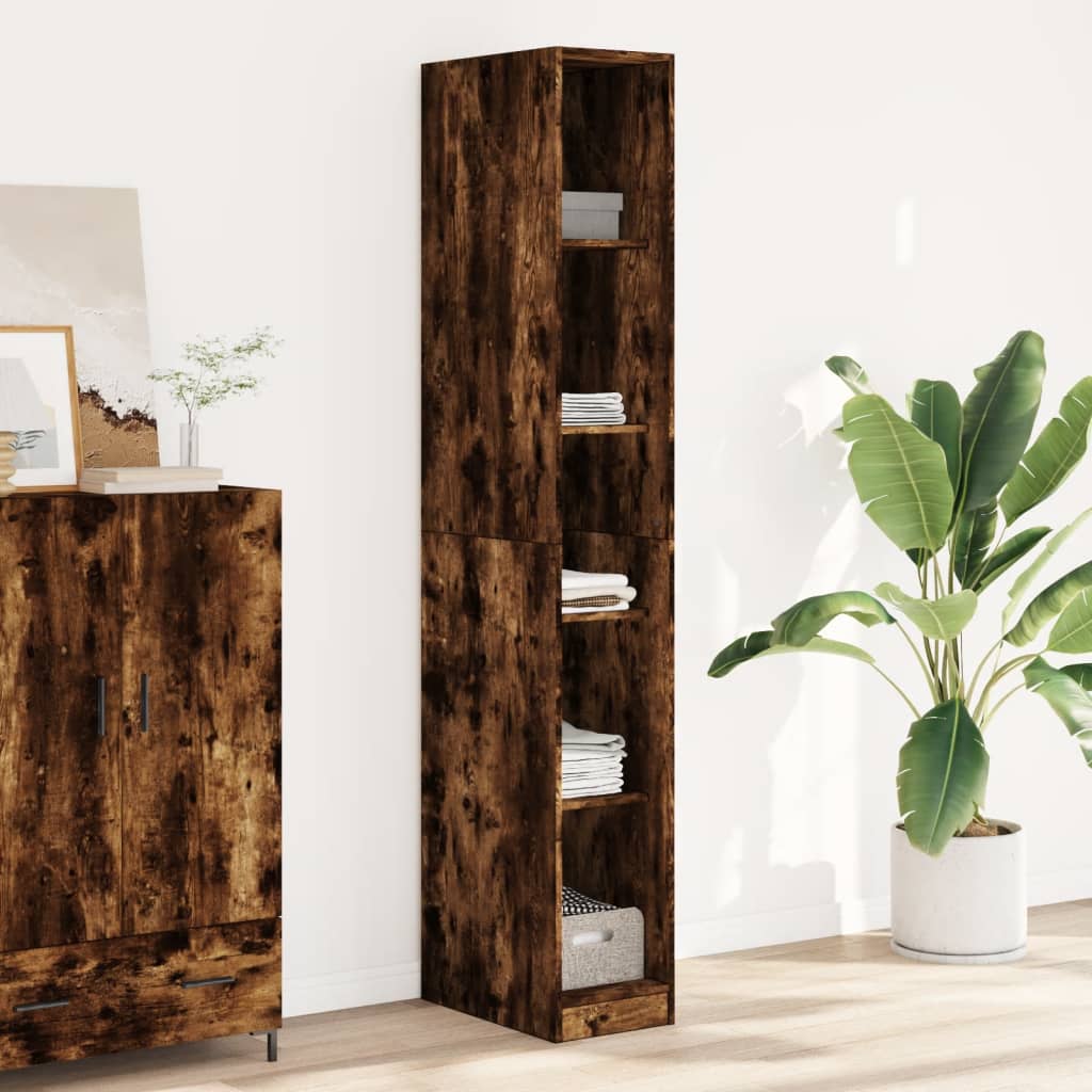 Armadio Rovere Fumo 30x50x200 cm in Legno tecnico | homemem39