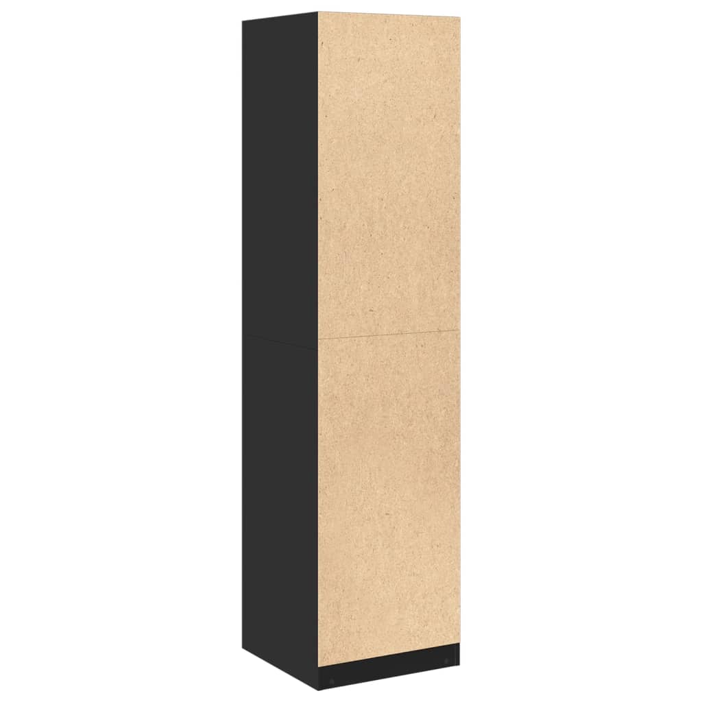 Armadio Nero 50x50x200 cm in Legno tecnico - homemem39