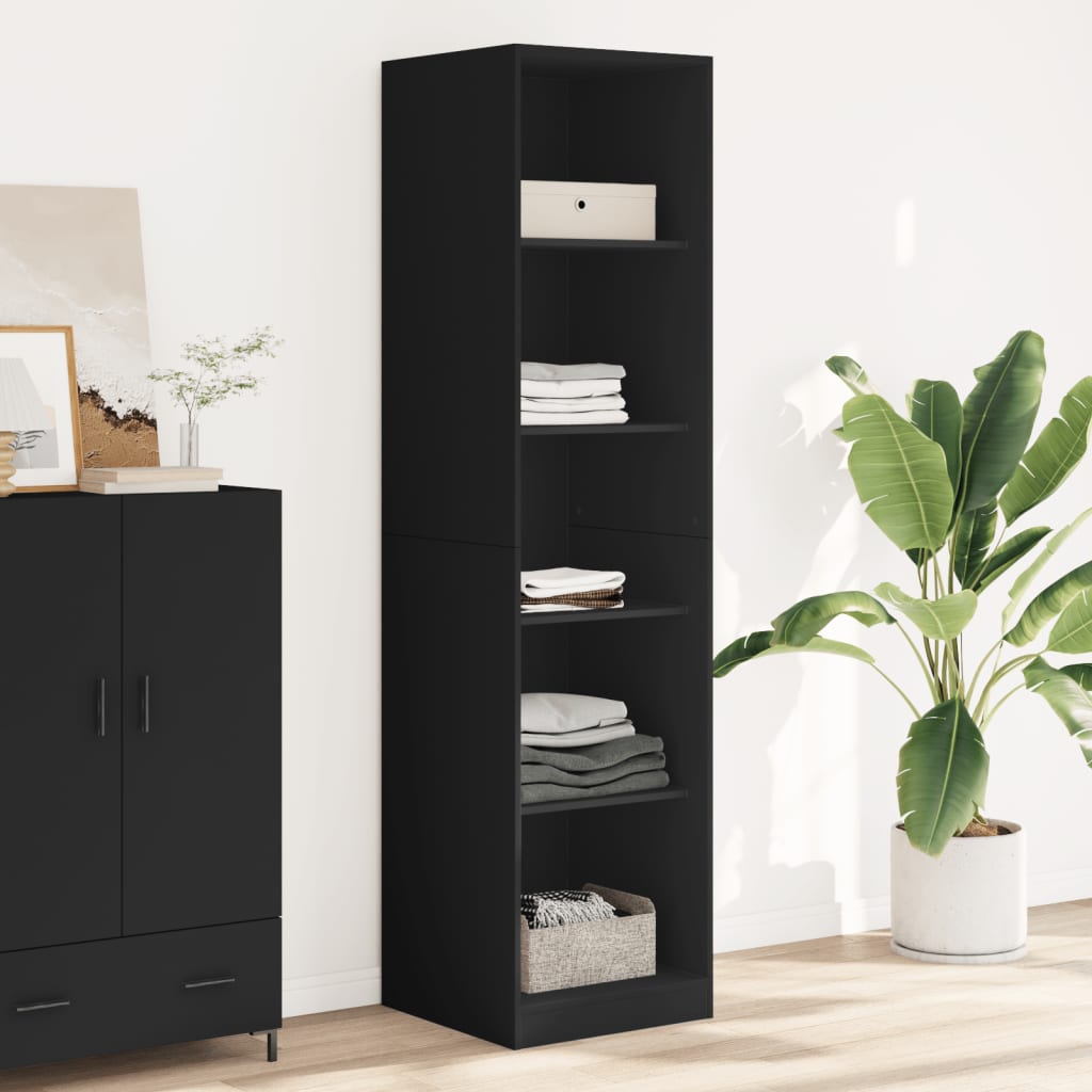 Armadio Nero 50x50x200 cm in Legno tecnico - homemem39