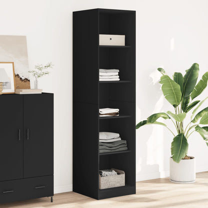 Armadio Nero 50x50x200 cm in Legno tecnico - homemem39