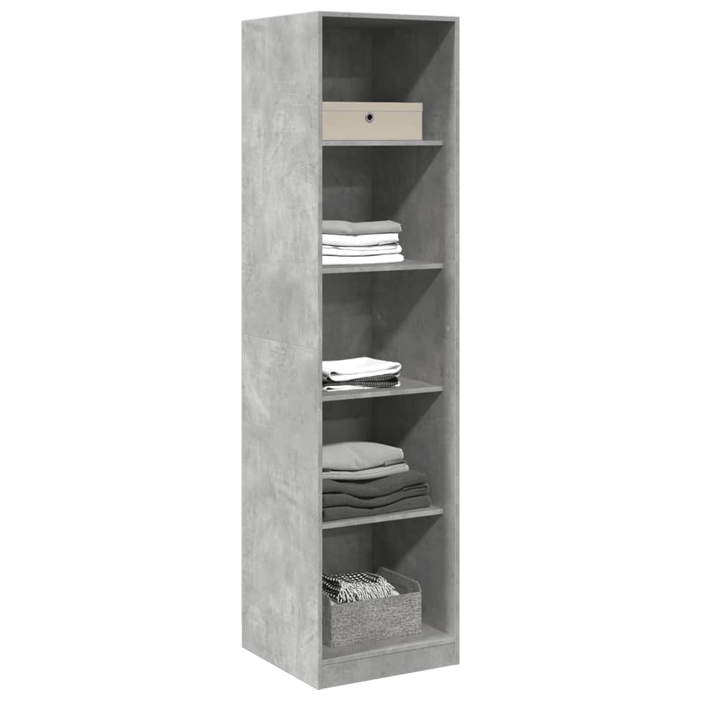 Armadio Grigio Cemento 50x50x200 cm in Legno tecnico - homemem39