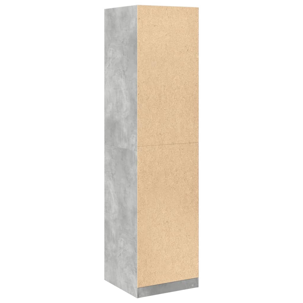 Armadio Grigio Cemento 50x50x200 cm in Legno tecnico