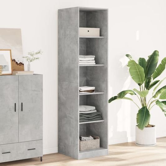 Armadio Grigio Cemento 50x50x200 cm in Legno tecnico - homemem39