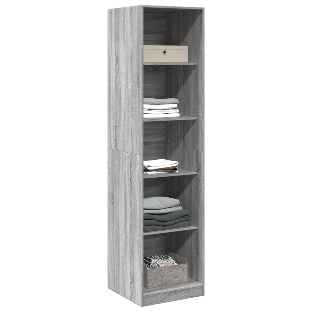 Armadio Grigio Sonoma 50x50x200 cm in Legno tecnico | homemem39