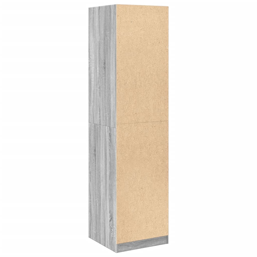 Armadio Grigio Sonoma 50x50x200 cm in Legno tecnico - homemem39